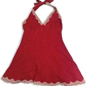 Frankie’s Bikinis Audrey red polka dot dress